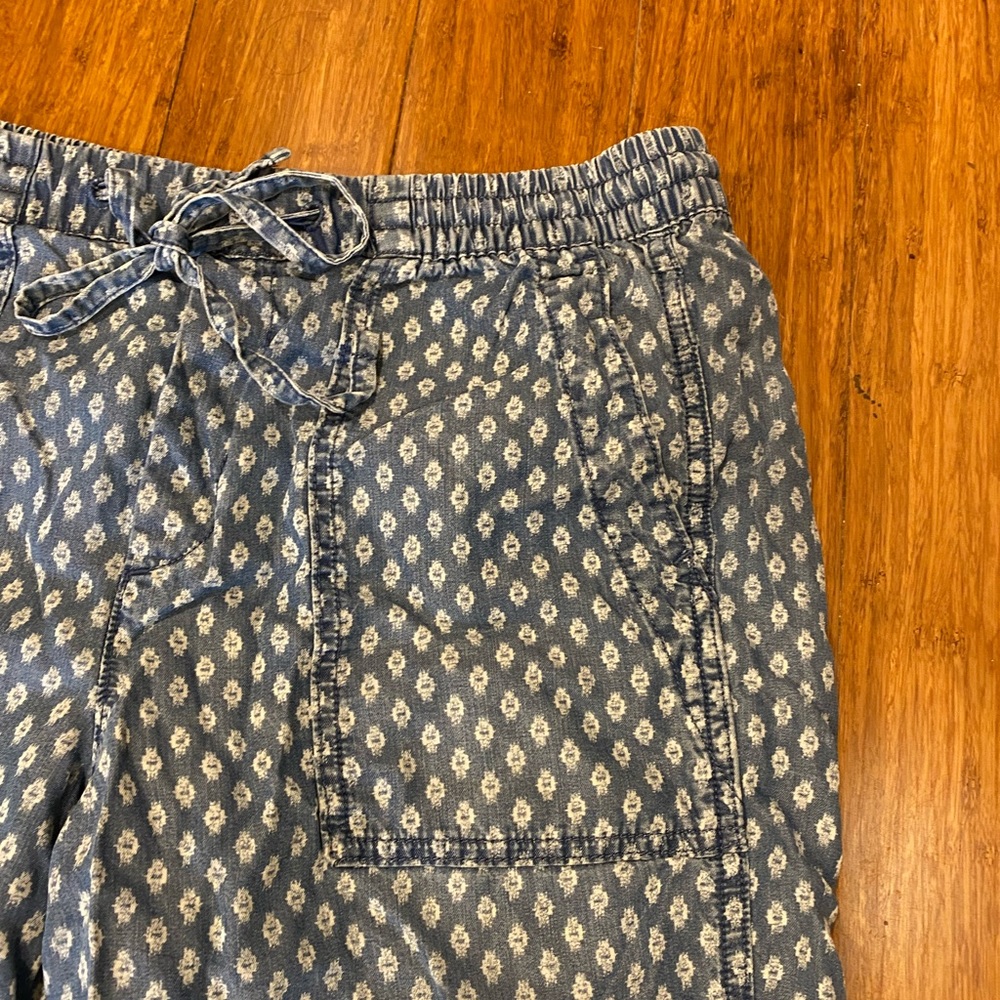Blue Pattern Jean Joggers - Picture 4 of 6